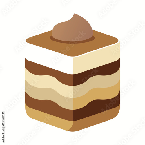 A creamy tiramisu-with-layers of espresso soaked 