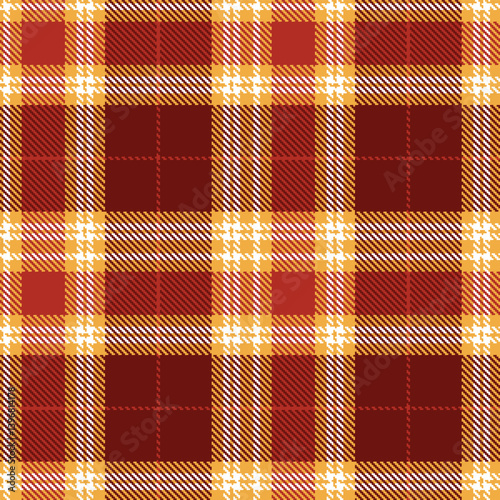 Rustic butterscotch Seamless Tartan with Light white accents Textile Design