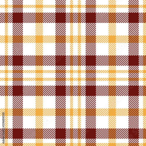 Cool white Seamless Tartan with Light butterscotch accents Textile Design