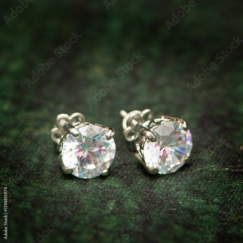 zircon Earrings – A Touch of Love