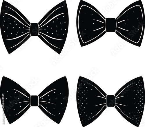 Bow Tie Silhouette vector