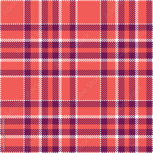 Wallpaper Mural Elegant Deep white & Traditional grapefruit Seamless Tartan Textile Design Torontodigital.ca
