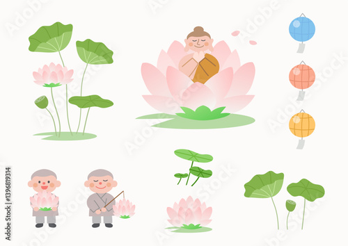 Buddha's Birthday and lotus