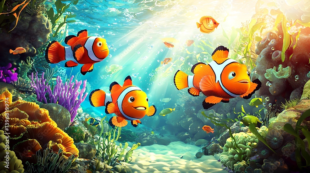 tropical fish in aquarium