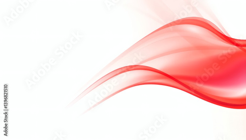 Red and orange color wave on a white background with grainy gradient, vibrant color flow, and noise texture. Perfect for banner, poster, or header with copy space.