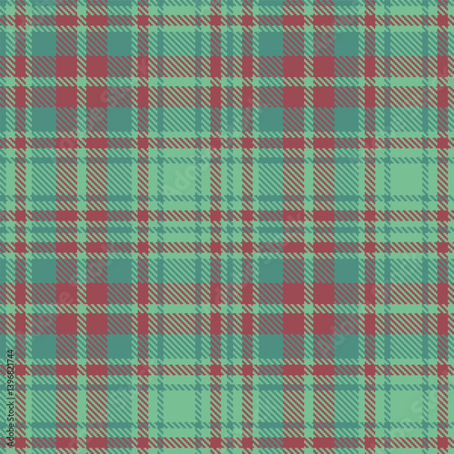 Elegant Vintage tea & Pastel dusty teal Seamless Tartan Textile Design