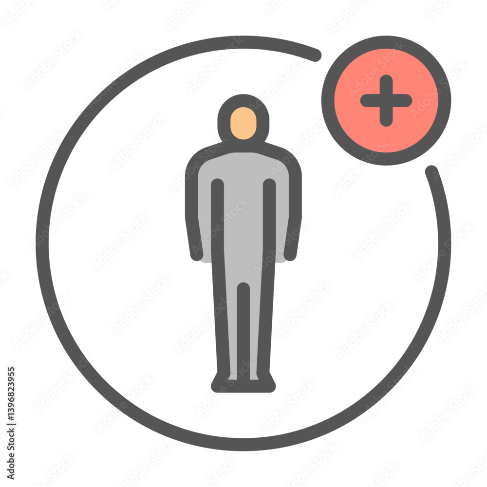 Obraz premium rehabilitation filled outline icon. rehabilitation color line illustration.