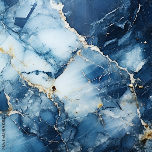 Sophisticated Marble Design in Muted White and Dark Blue Tones