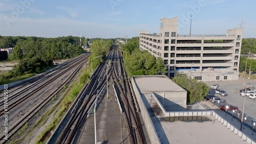 Wallpaper Mural Aerial of an empty railway track with no railway, The perimeter interstate highway 285, Atlanta, Georgia Torontodigital.ca
