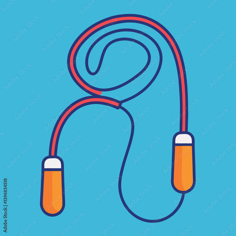 Jump-rope-illustration-whit-solid-colour-outline