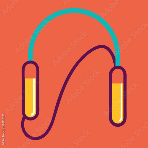 Obraz na płótnie Jump-rope-illustration-whit-solid-colour-outline w salonie