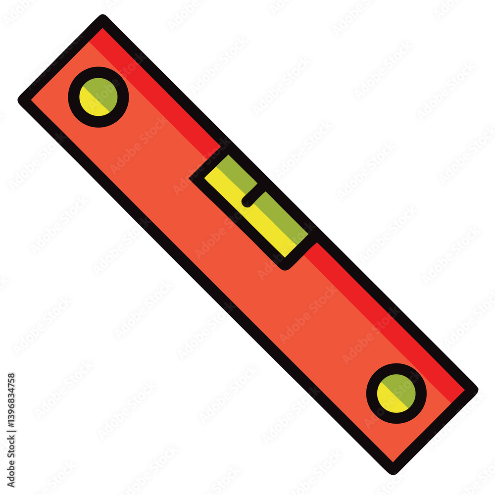 Level-tool-illustration-whit-solid-colour-outline