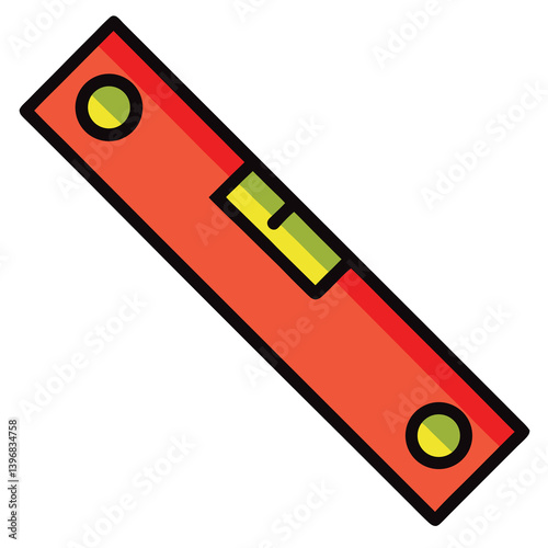 Obraz na płótnie Level-tool-illustration-whit-solid-colour-outline w salonie