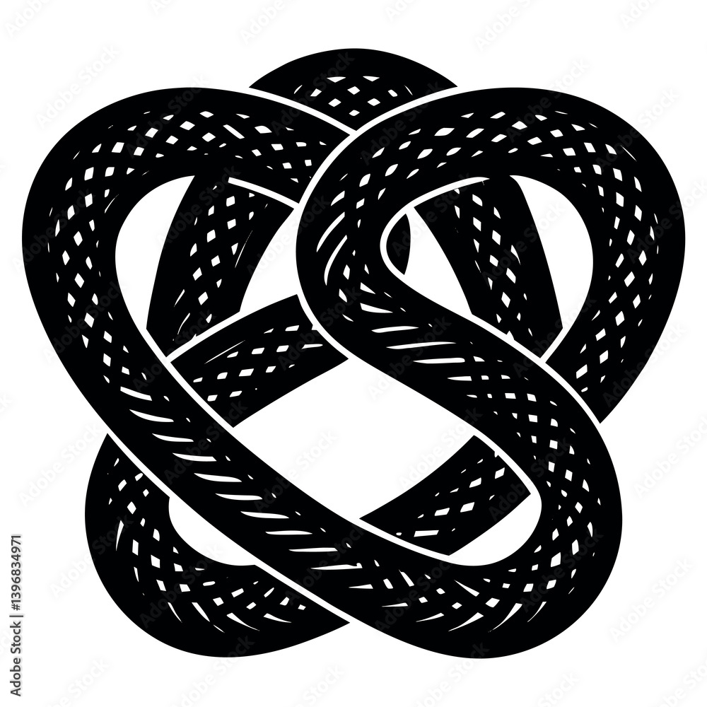 Silhouette-of-a-pretzel-knot bold-twisted