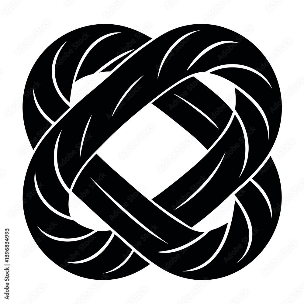 Silhouette-of-a-pretzel-knot bold-twisted