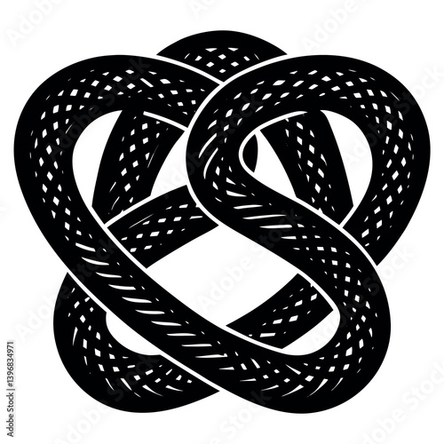 Obraz na płótnie Silhouette-of-a-pretzel-knot bold-twisted w salonie