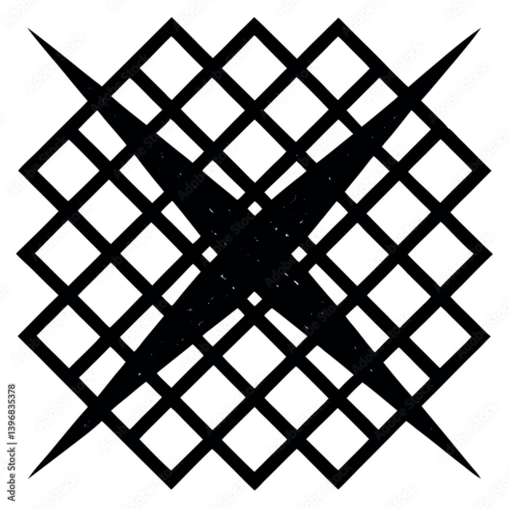 Silhouette-of-a-square-grid-pattern sharp.