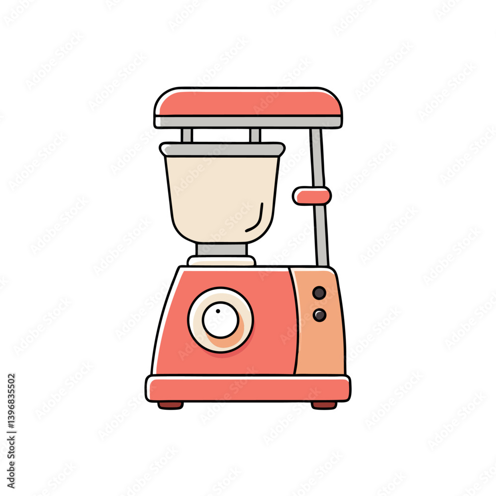 Mixer-grinder-minimalist-design-with-a-white background.