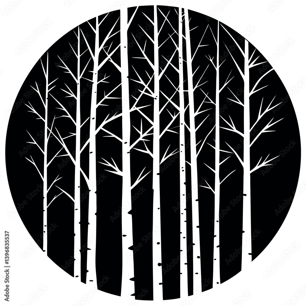 vector tree silhouette