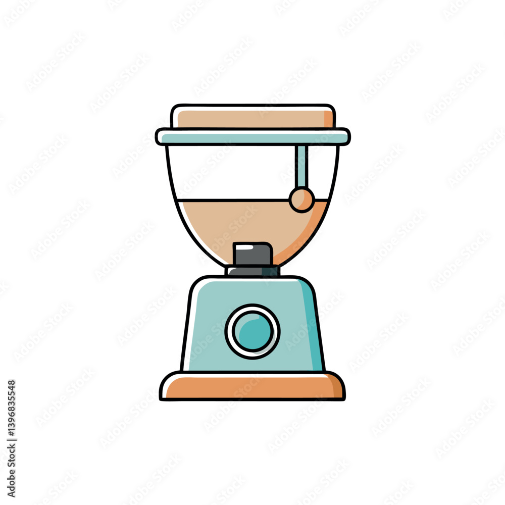 Mixer-grinder-minimalist-design-with-a-white background.