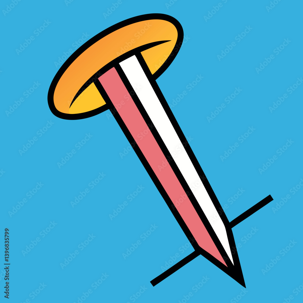 Nails-illustration-whit-solid-colour-outline