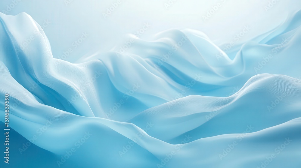 Obraz premium captivatingly vibrant abstract cool blue background, softened with a finely tuned motion blur, creates a refreshing and forward-thinking tech atmosphere.