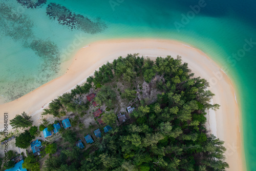 Aerial view of the Koh Bulon island in Thailnd