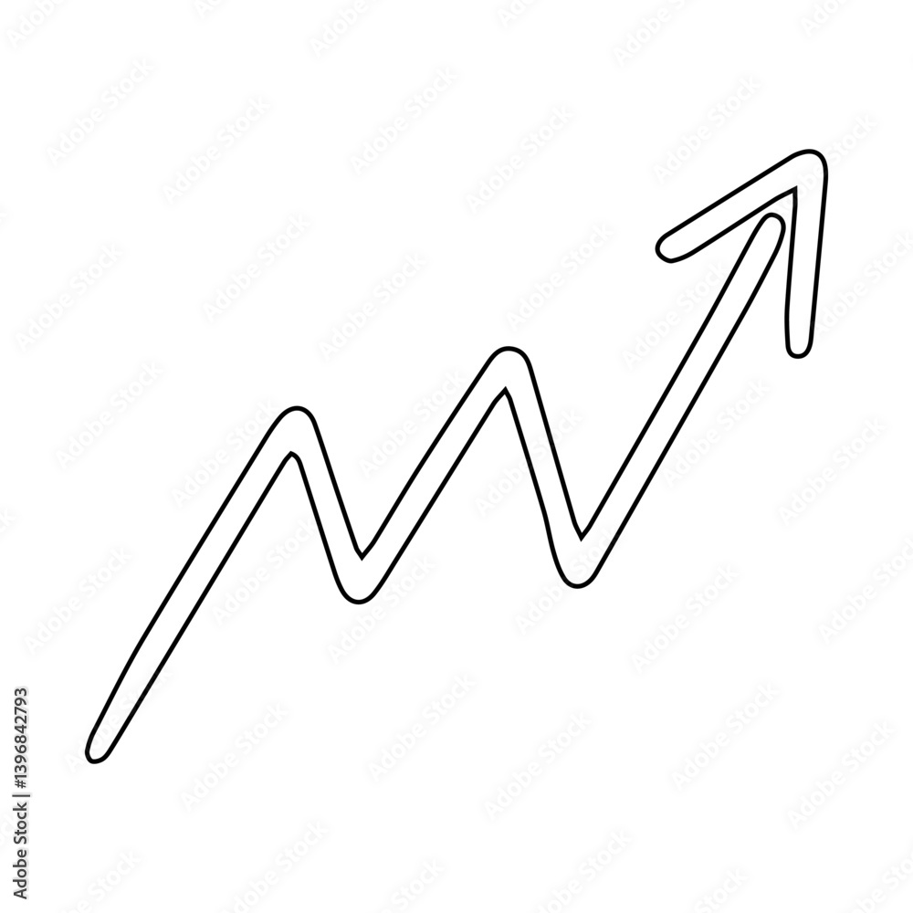 Arrow icon vector. Hand drawn arrow illustration sign. Hand drawn sketch elements.
