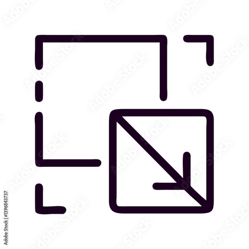 Image with Corners for Resize Tool Icon Design