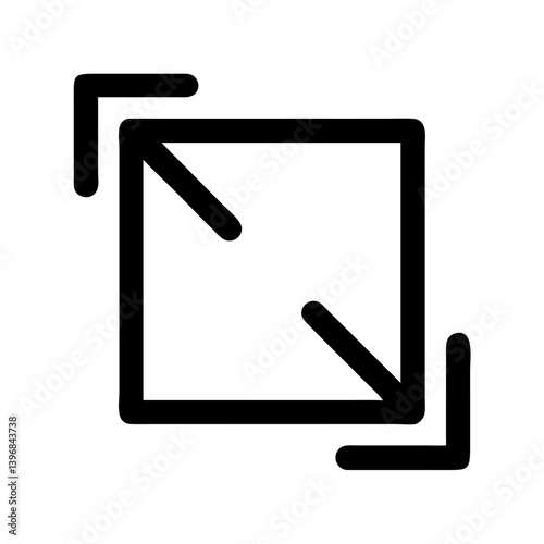 Image with Corners for Resize Tool Icon Design