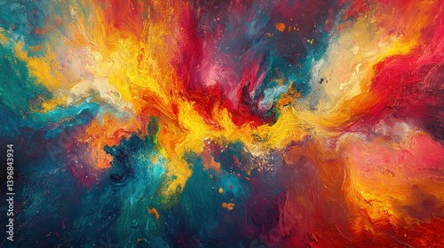 Wallpaper Mural colorful and energetic modern abstract background with bright, radiant colors and dynamic shapes, offering a visually captivating experience Torontodigital.ca