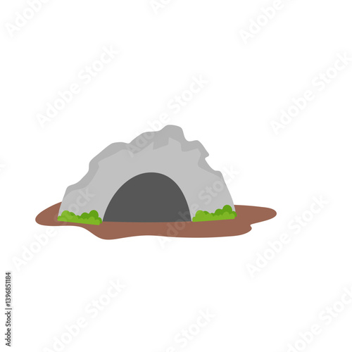 Cartoon wolf lair vector illustration 