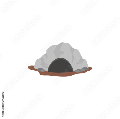 Cartoon wolf lair vector illustration 
