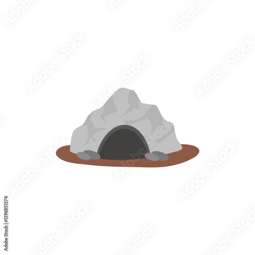 Cartoon wolf lair vector illustration 