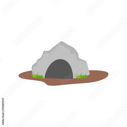 Cartoon wolf lair vector illustration 