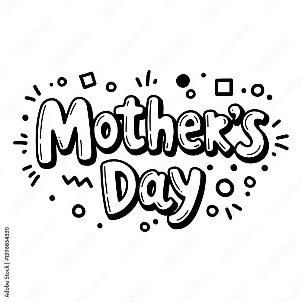 Fototapeta premium Mother's Day graphic, cute, marketing