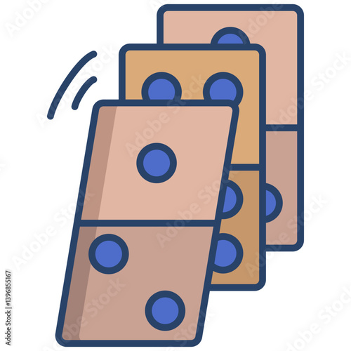 Linear color Dominos icon