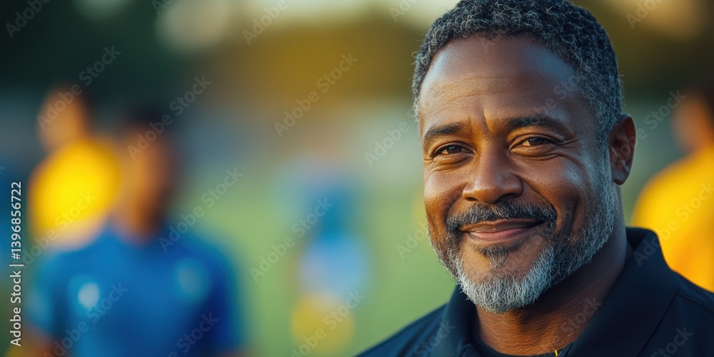 Obraz premium A man with a big smile on his face