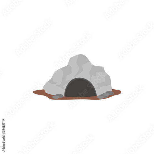 Cartoon wolf lair vector illustration 