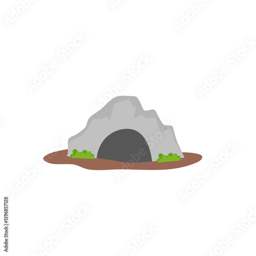 Cartoon wolf lair vector illustration 