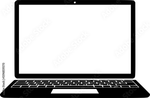 NewVectorIllustrationSign nvis - laptop vector sign . isolated transparent screen . simple silhouette .  led type . business digital . technology .