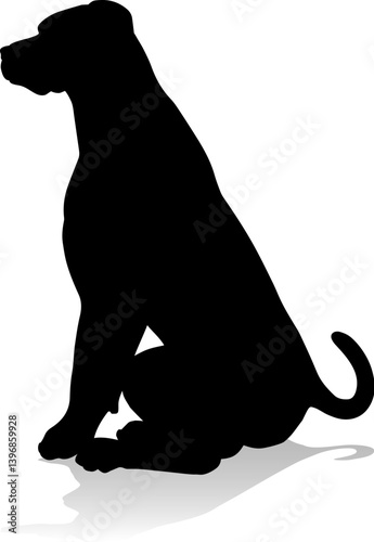 A detailed animal silhouett...