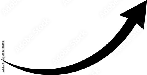  NewVectorIllustrationSign nvis - curved arrow right direction vector sign . isolated transparent . black large . big simple icon .