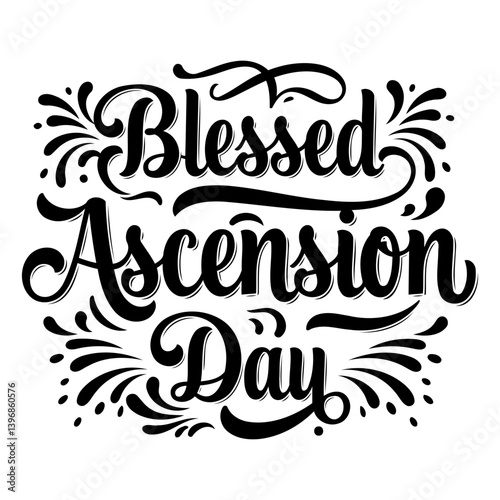 Blessed Ascension Day Typography Design