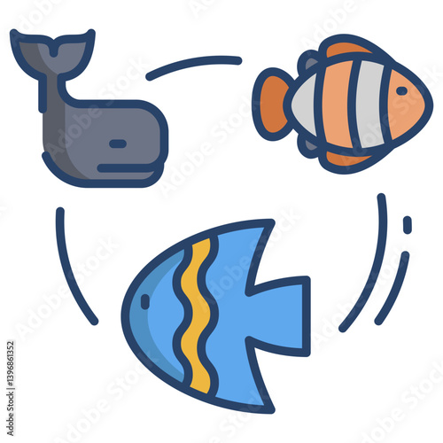 Linear color Fish-Ichthyology icon