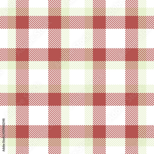 Autumn white Seamless Tartan with Vibrant eggshell accents Textile Design