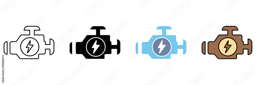 electric motor concept line icon. Simple element illustration. electric motor concept line icon. Simple element illustration.
