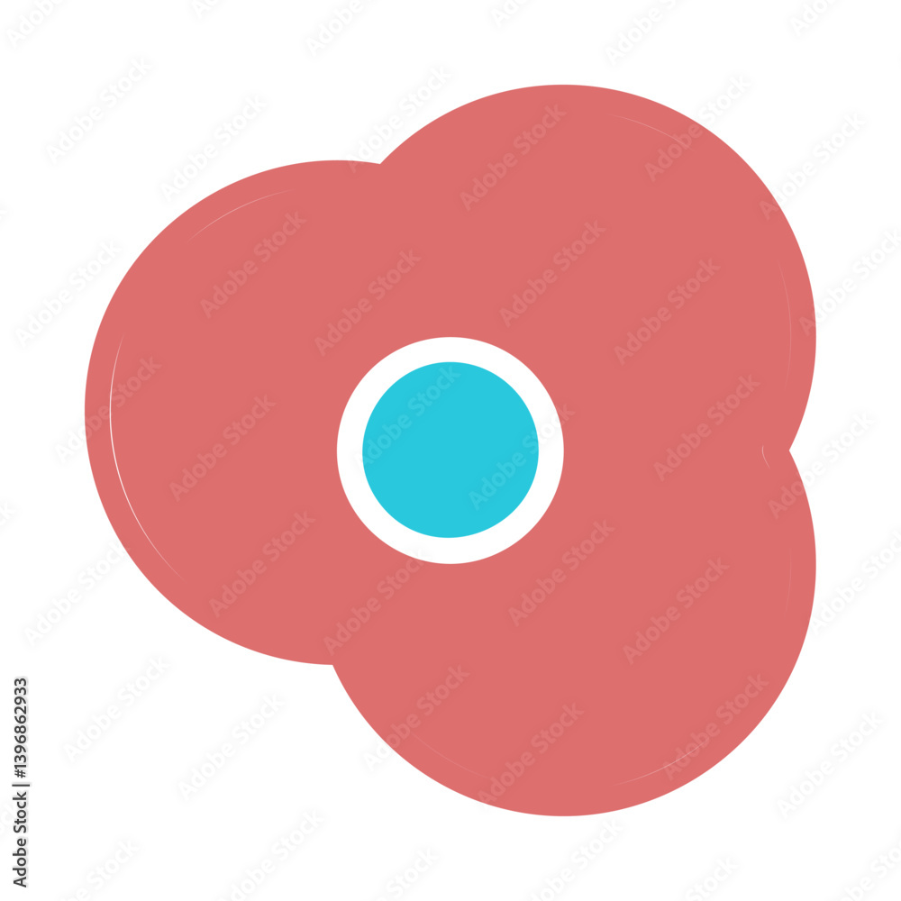 Stylized rendering of a floral symbol, with a simplistic, abstract shape Stylized rendering of a floral symbol, with a simplistic, abstract shape