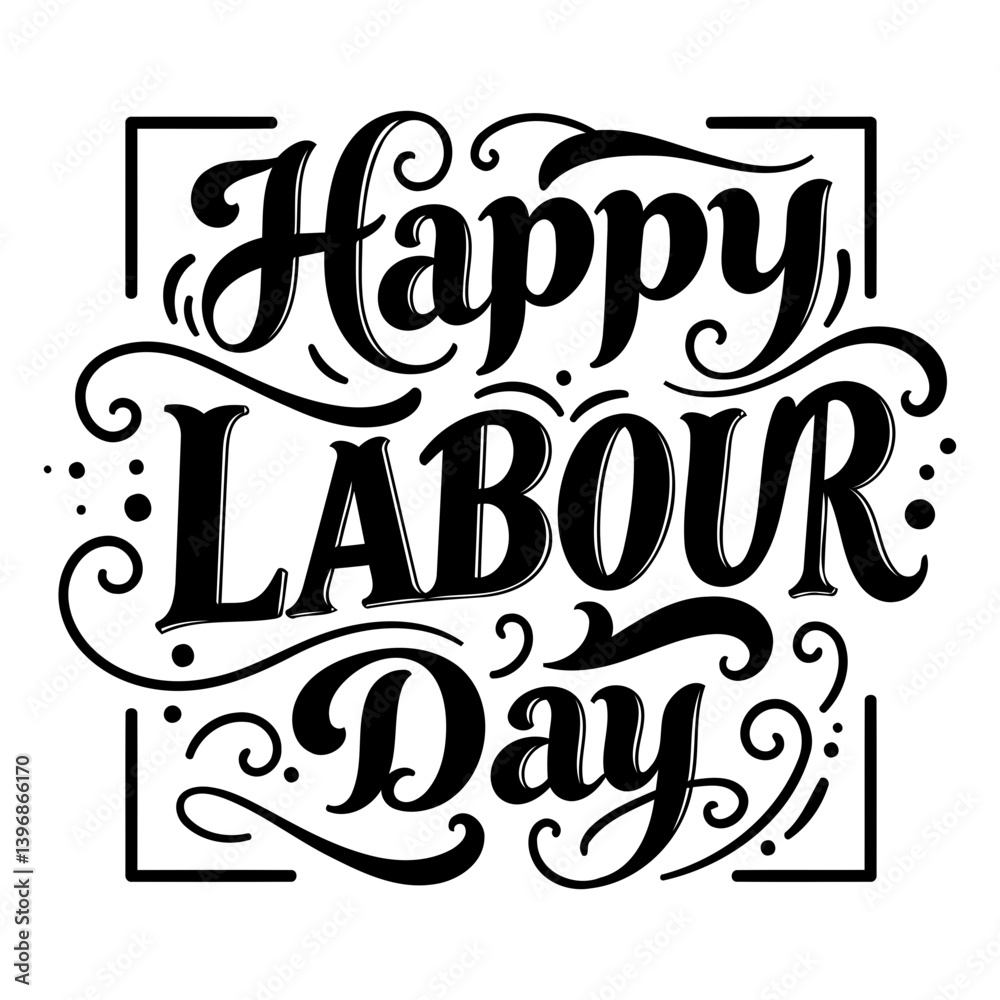 Happy Labour Day Typography Design Happy Labour Day Typography Design