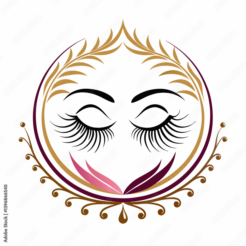 Logotipo elegante para un negocio de pestanas